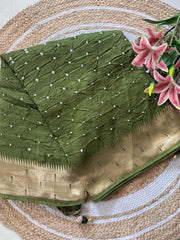 Royal Paithani Bandhani Fusion Weave Saree
