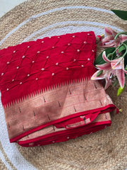 Royal Paithani Bandhani Fusion Weave Saree