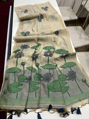 Soft Muga Cotton Pichwai Floral Saree