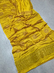 Gajji silk Fancy Bandhani Saree