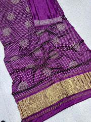 Gajji silk Fancy Bandhani Saree