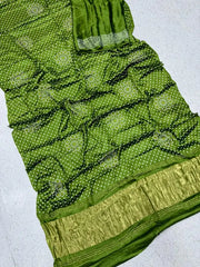Gajji silk Fancy Bandhani Saree