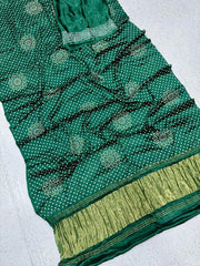 Gajji silk Fancy Bandhani Saree