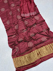 Gajji silk Fancy Bandhani Saree