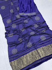 Gajji silk Fancy Bandhani Saree