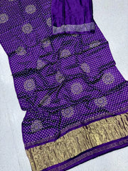 Gajji silk Fancy Bandhani Saree