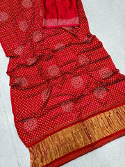 Gajji silk Fancy Bandhani Saree