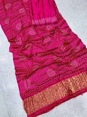 Gajji silk Fancy Bandhani Saree