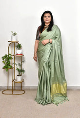Pure Gaji SIlk Plain Saree