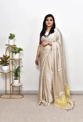Pure Gaji SIlk Plain Saree