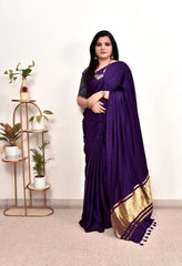 Pure Gaji SIlk Plain Saree
