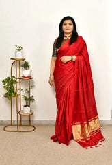 Pure Gaji SIlk Plain Saree