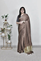 Pure Gaji SIlk Plain Saree