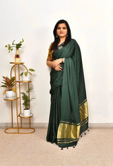 Pure Gaji SIlk Plain Saree