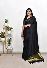 Pure Gaji SIlk Plain Saree