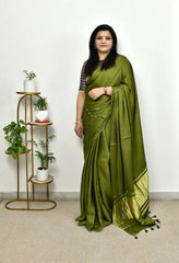 Pure Gaji SIlk Plain Saree