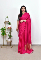 Pure Gaji SIlk Plain Saree