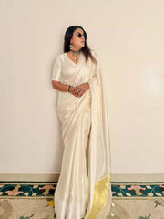 Pure Gaji SIlk Plain Saree