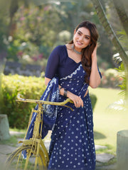 Pure Chinon Silk Bandhani Saree