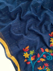 Soft Linen Silk Jamdani Saree