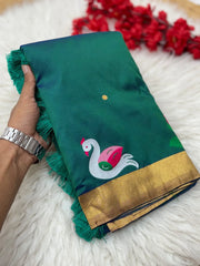 Soft Paithani Silk Polka Dots Rajhans Saree