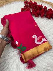 Soft Paithani Silk Polka Dots Rajhans Saree