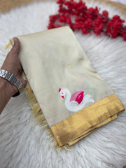 Soft Paithani Silk Polka Dots Rajhans Saree