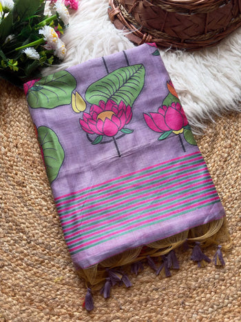 Pure Muga Cotton Lotus Trend Saree