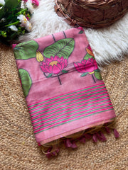 Pure Muga Cotton Lotus Trend Saree