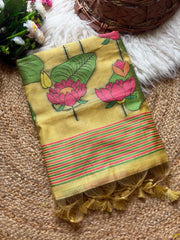 Pure Muga Cotton Lotus Trend Saree