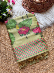 Pure Muga Cotton Lotus Trend Saree