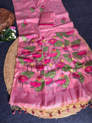 Pure Muga Cotton Lotus Trend Saree