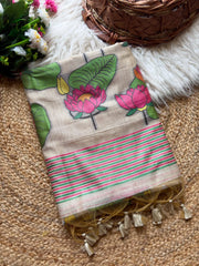 Pure Muga Cotton Lotus Trend Saree