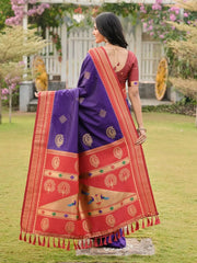 Soft Ilkal Paithani Silk Saree