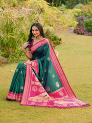 Soft Ilkal Paithani Silk Saree