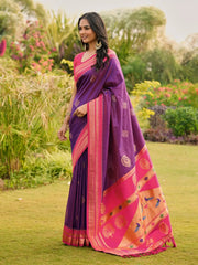 Soft Ilkal Paithani Silk Saree