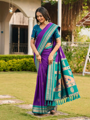Soft Ilkal Paithani Silk Saree