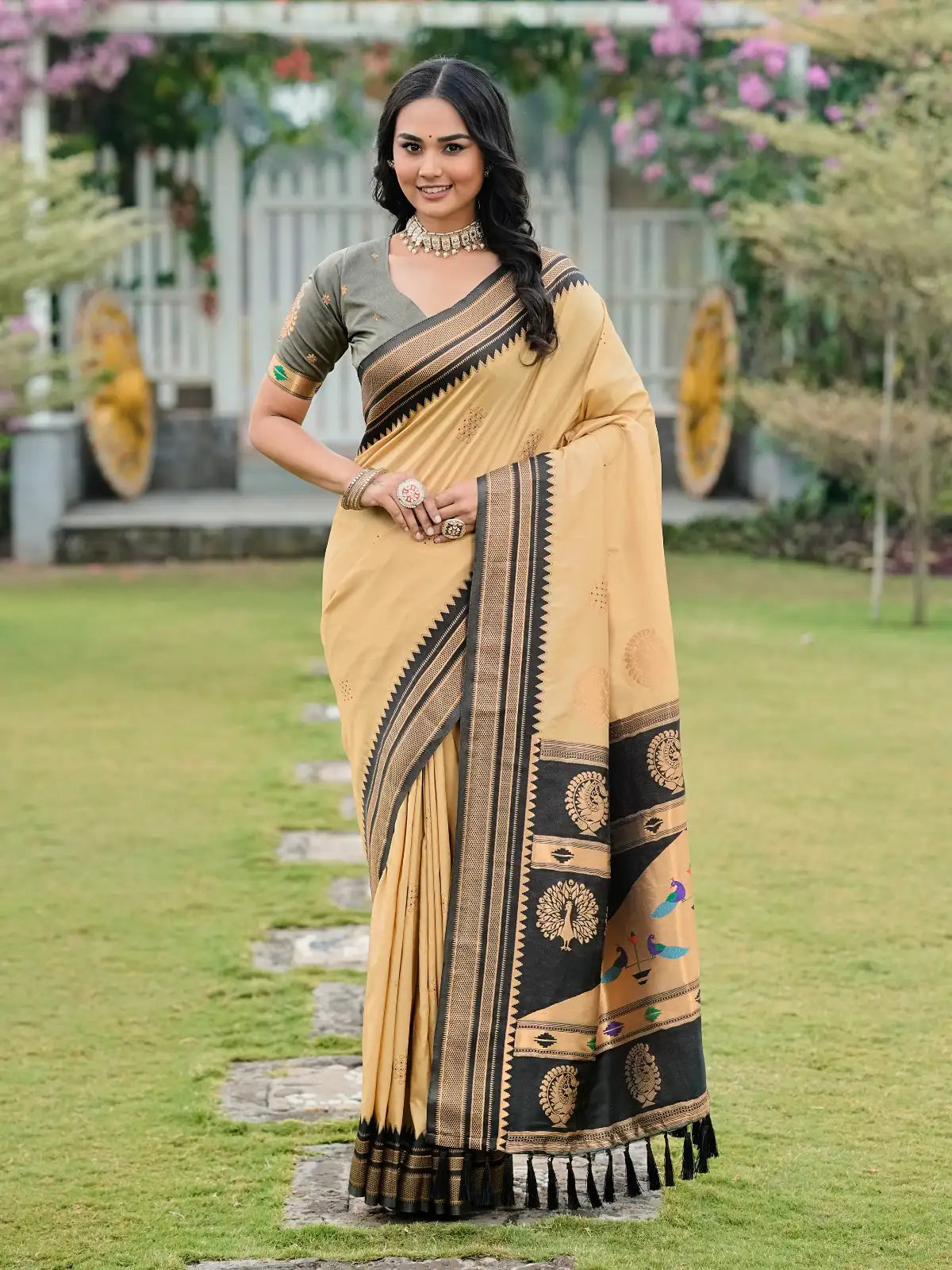 Soft Ilkal Paithani Silk Saree