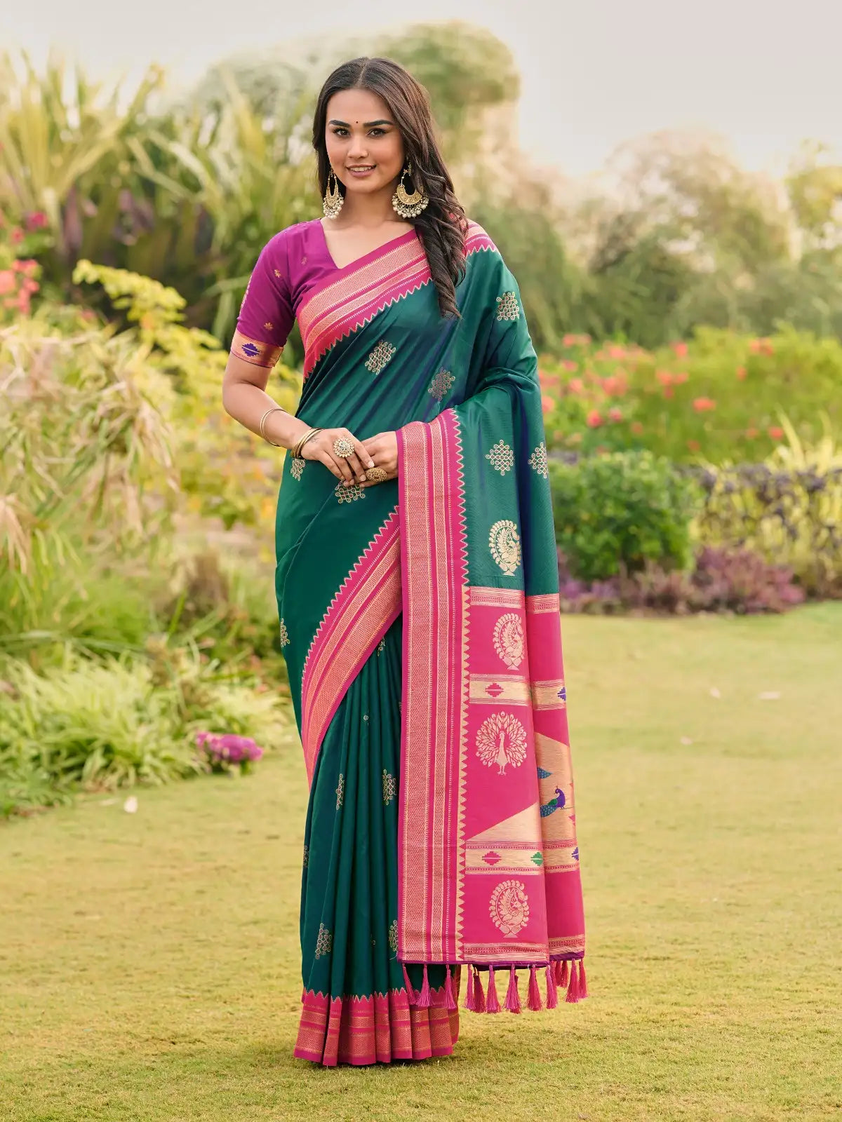 Soft Ilkal Paithani Silk Saree