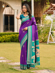 Soft Ilkal Paithani Silk Saree