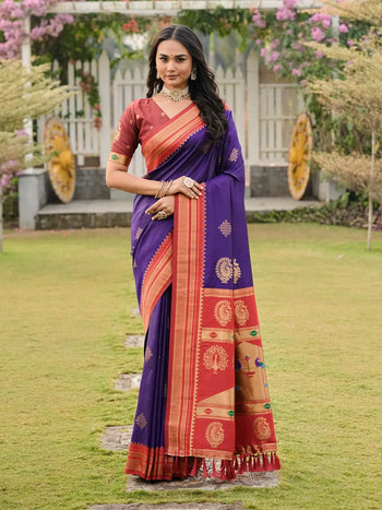 Soft Ilkal Paithani Silk Saree