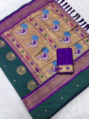 Premium Mayurika Paithani Silk Woven Saree