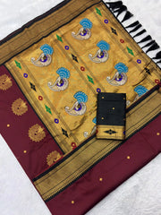 Premium Mayurika Paithani Silk Woven Saree