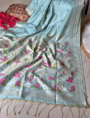 Premium Pichwai Soft Muga Cotton Paithani Saree