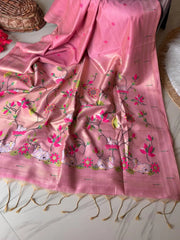 Premium Pichwai Soft Muga Cotton Paithani Saree