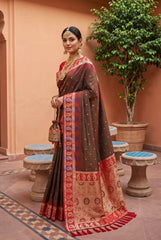 Soft Banarasi Silk Zari Weaving Saree
