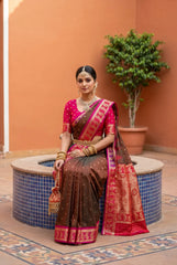 Soft Banarasi Silk Zari Weaving Saree
