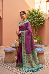 Soft Banarasi Silk Zari Weaving Saree