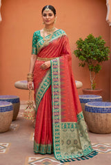 Soft Banarasi Silk Zari Weaving Saree