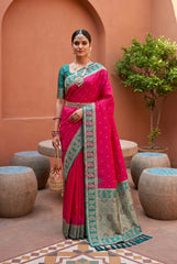 Soft Banarasi Silk Zari Weaving Saree